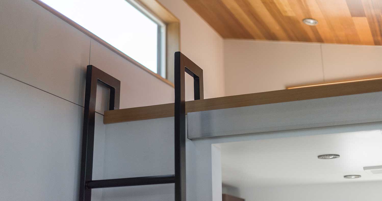 Tiny house loft detail