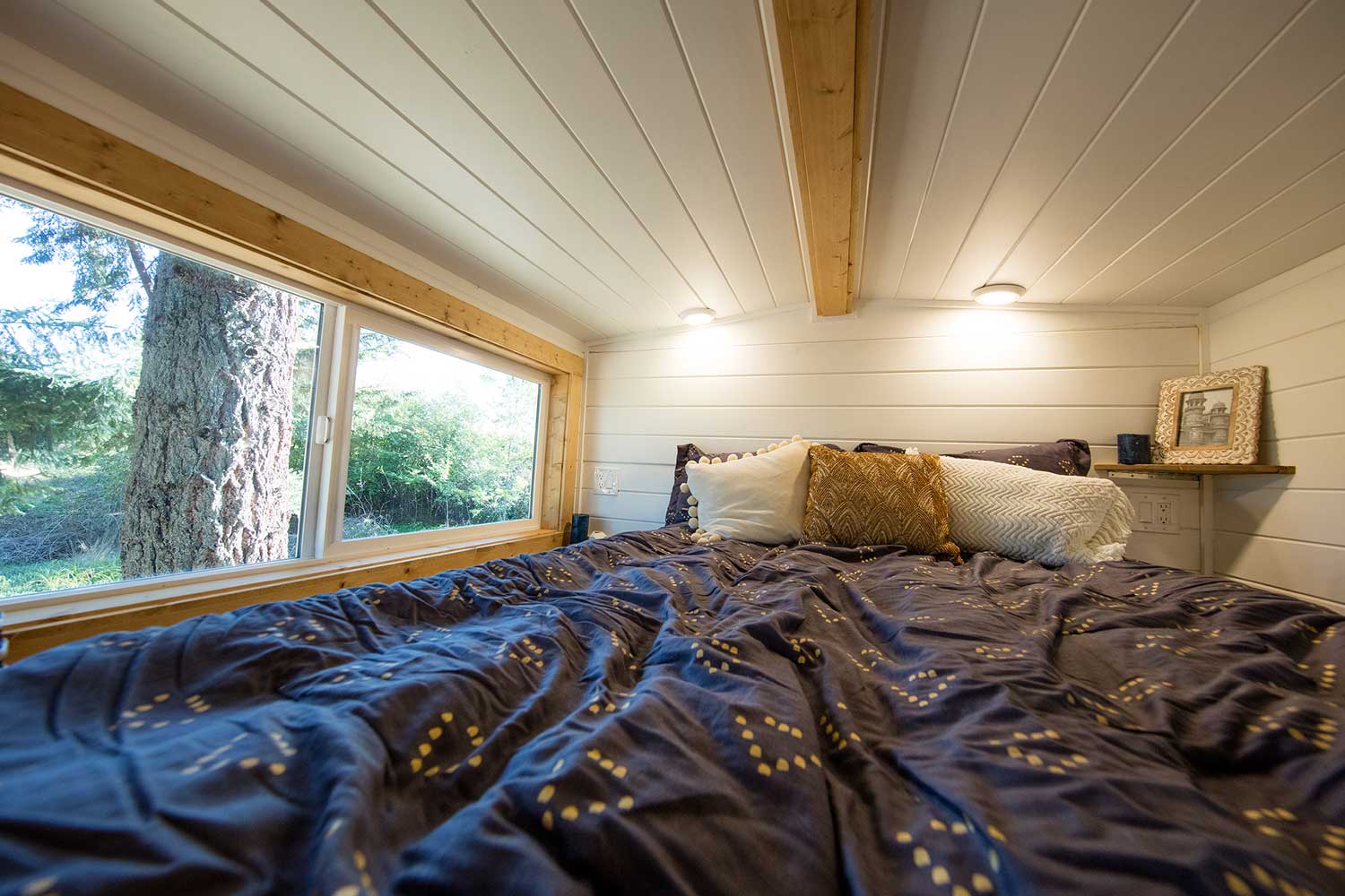 Sleeping loft in the Tiny Adventure Home