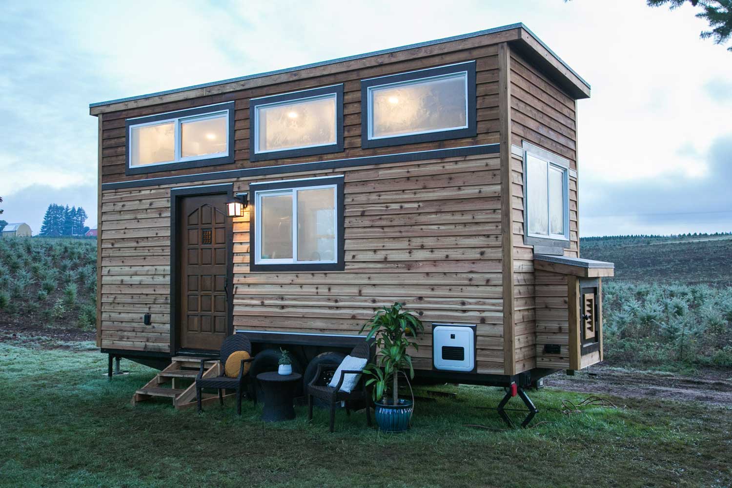 Outside shot of The Archway custom tiny house