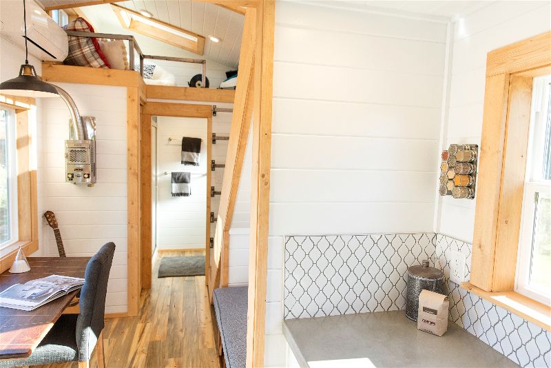 Interior details of the Artists' Retreat custom tiny house