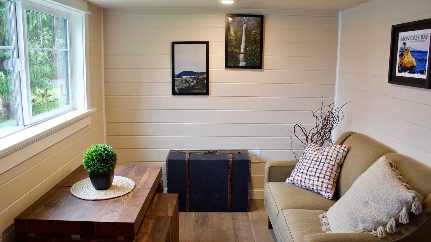Living room in the Tiny Craftsman Home