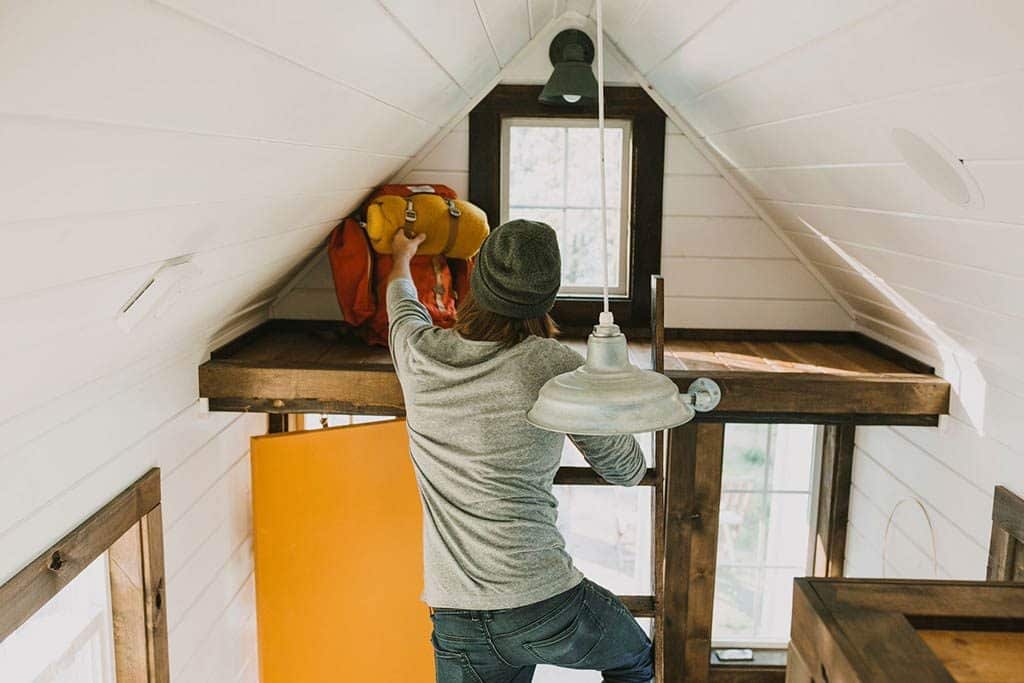 Smart Tiny House Storage Loft Area