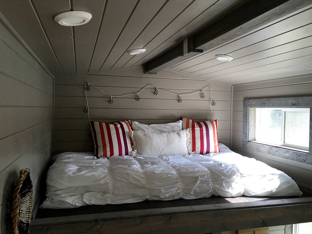 Second loft bedroom in the High-Flying Tiny Home