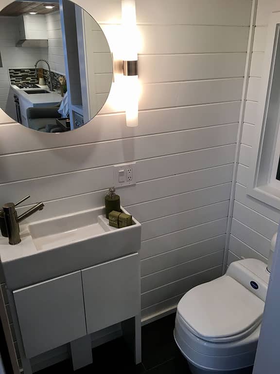 The Home Of Zen custom tiny house's bathroom