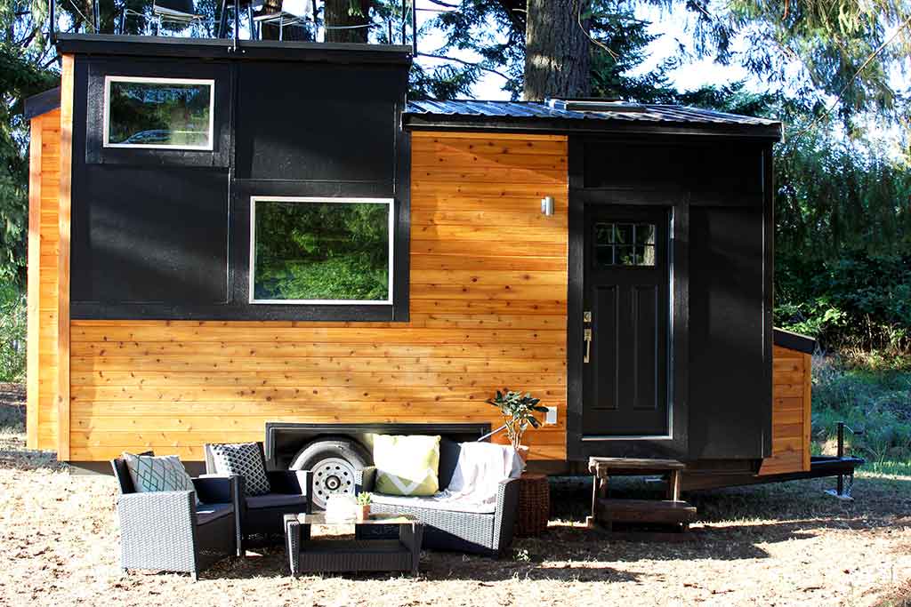 Outside view of Modern Tiny Home in Colorado