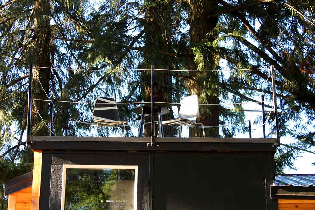 The Modern Tiny Home in Colorado's rooftop deck