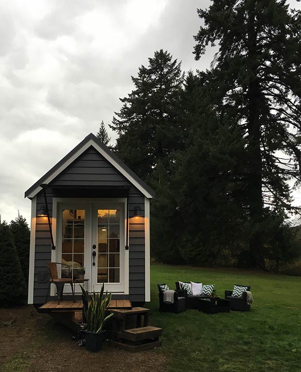 Outside view of the NW Natural custom tiny house