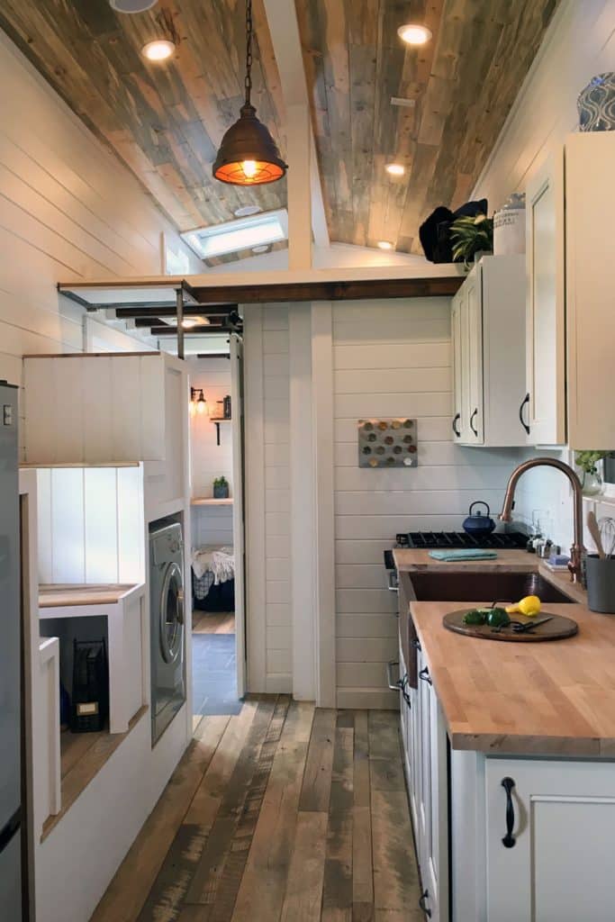 Interior of the Rocky Mountain Home custom tiny house