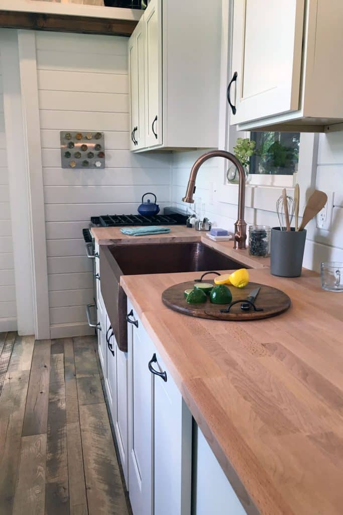Kitchen in the Rocky Mountain Home custom tiny house