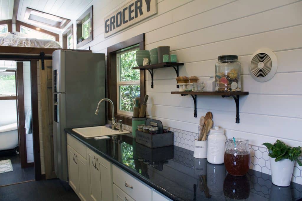 KItchen detail of the Southern Charm custom tiny house