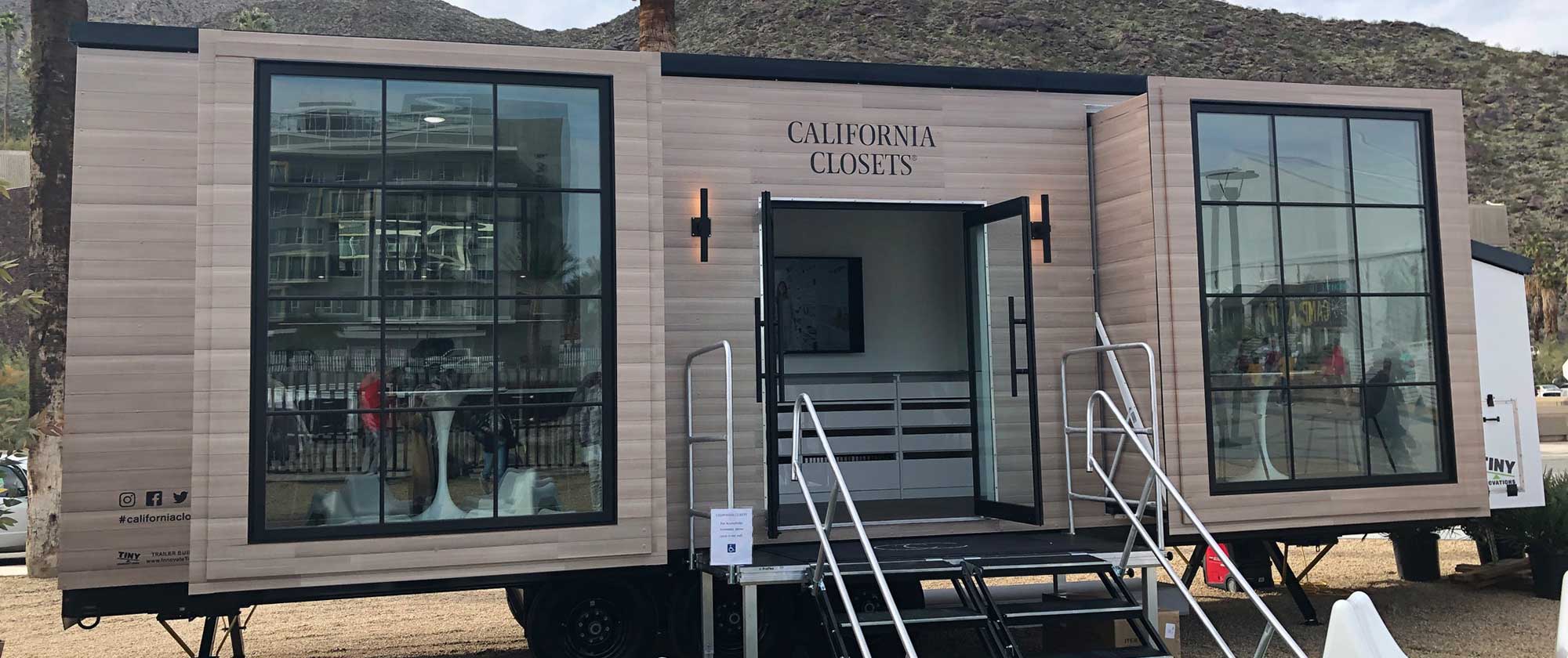 A commercial tiny home sold to California Closets