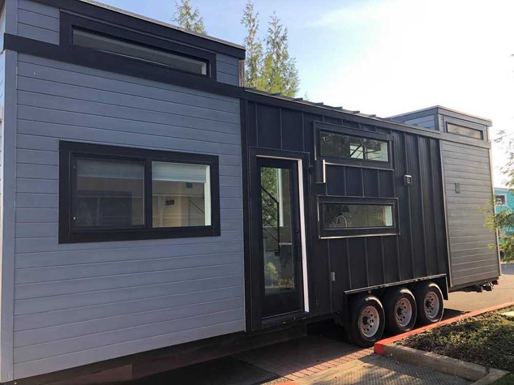 Outside view of the Contempo custom tiny home