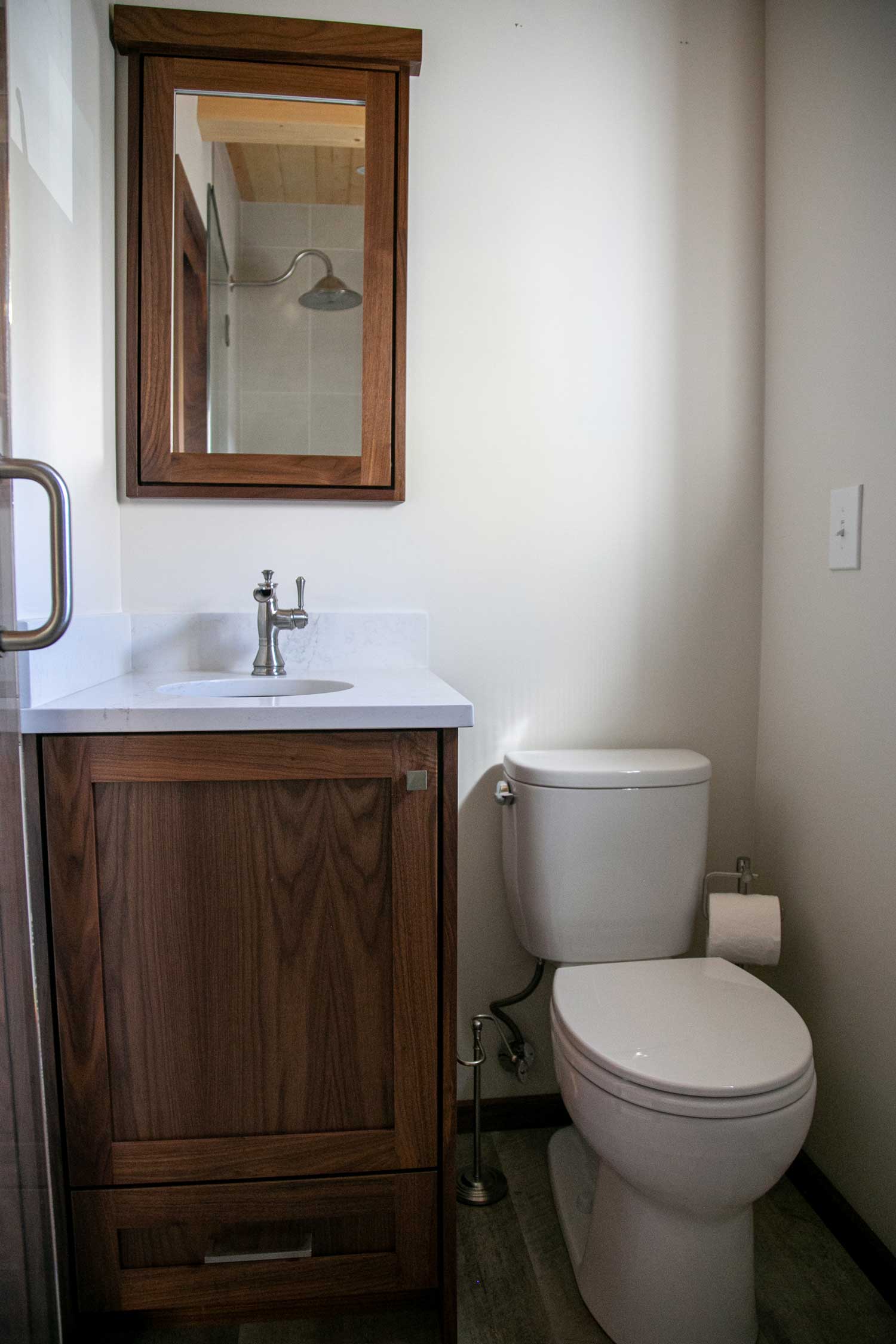 Custom tiny house bathroom