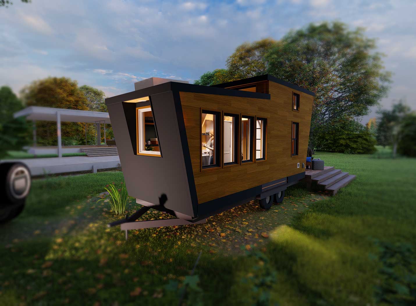 Heirloom-X tiny home exterior, part of the Signature Series of TIny Homes for sale by Tiny Heirloom