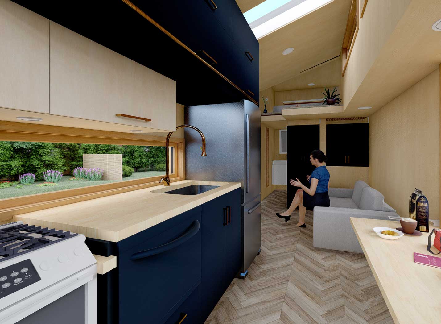 Interior of the Journey Tiny House, part of the Signature Series