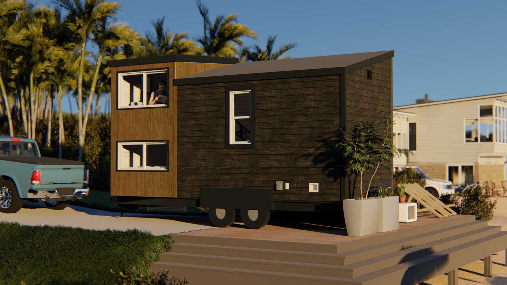 Outside view of Keepsake in the modern style, 3D model