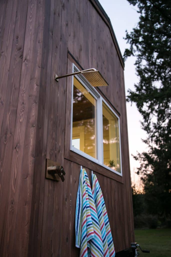 outdoor tiny home shower