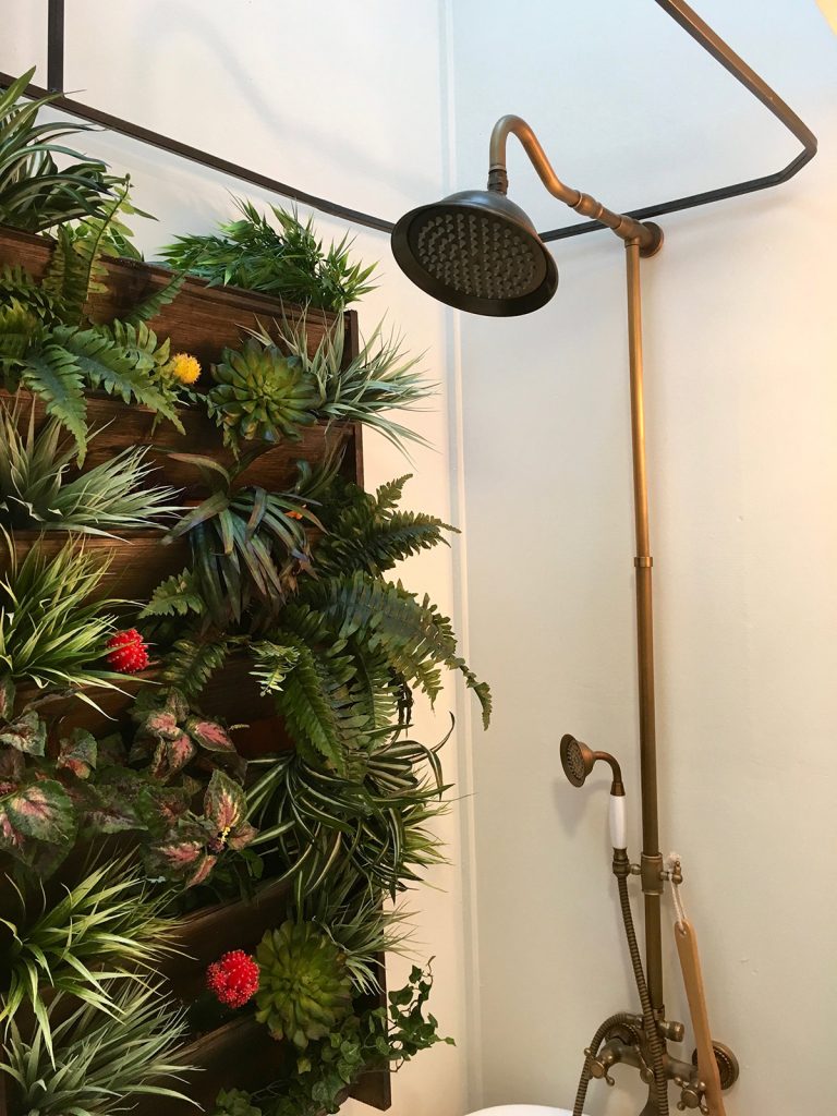 tiny home green shower