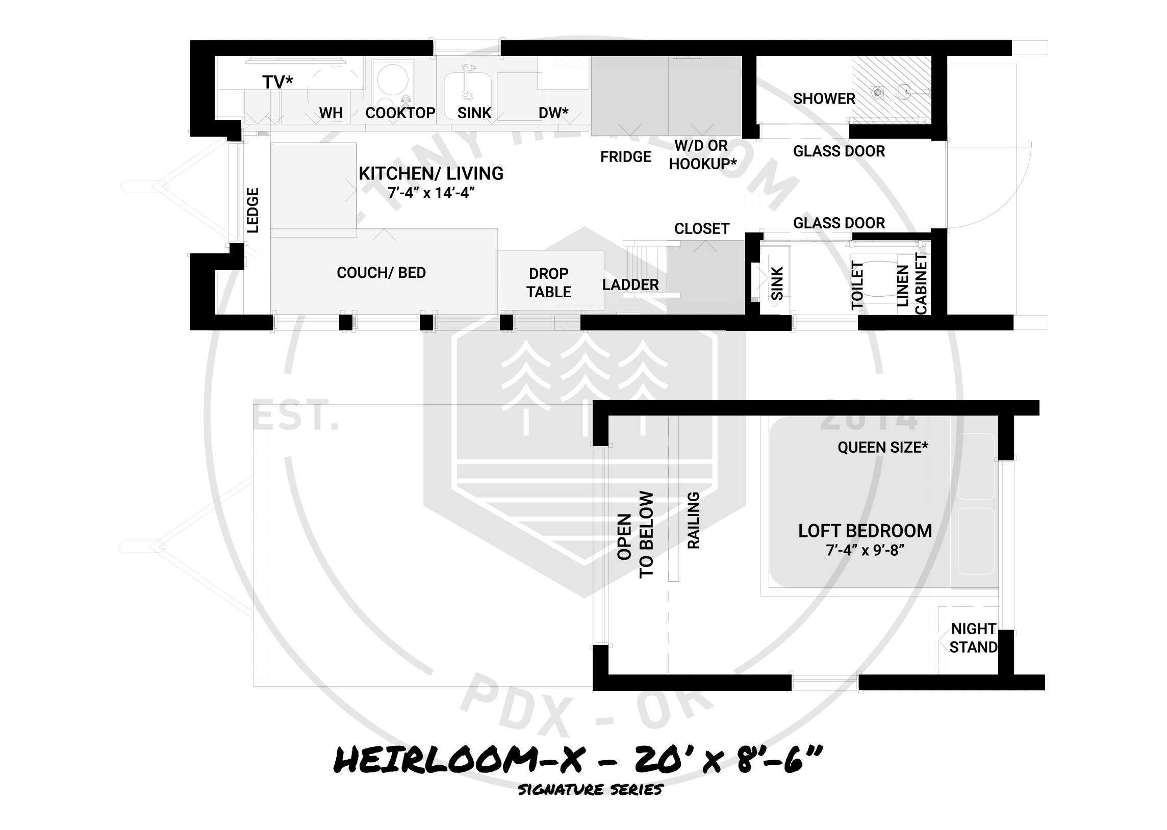 Heirloom-X tiny home plans