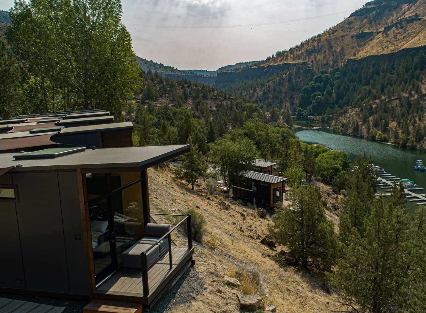 Tiny House hotel made up of eXpanse tiny houses