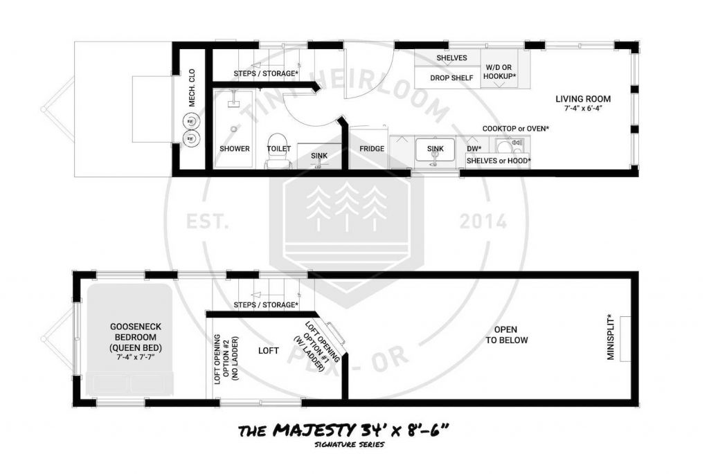 2 Bedroom Tiny House Floor Plans Majesty