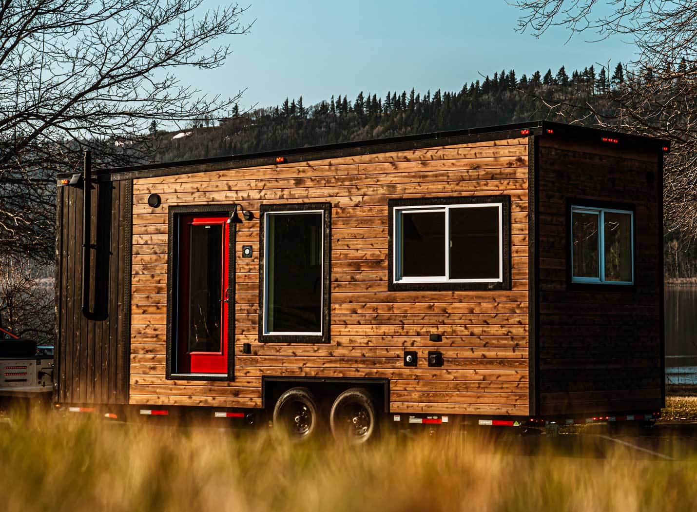Exterior of a Legacy Tiny Home model, sold by TIny Heirloom as part of their Signature Series