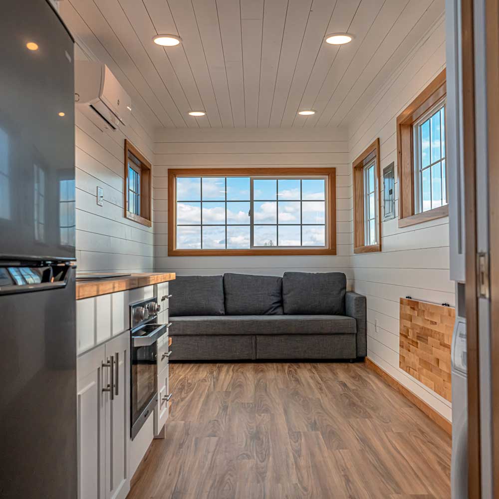 Interior of a Legacy craftsman tiny house
