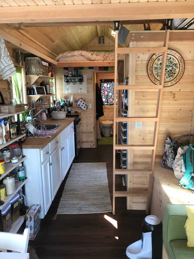 Kitchen in the Contemporary Cottage custom tiny home