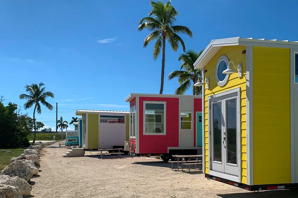 Exterior of tiny house models sold by Tiny Heirloom to a Key West Tiny House Hotel